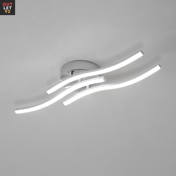 Laineline LED-laetuli, 18W, 2000lm, Külm Valge 6500K, Hõbedane