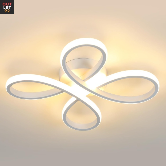 LED-laelamp, 30W, 3500lm, Valge, L30xW30xH7 cm