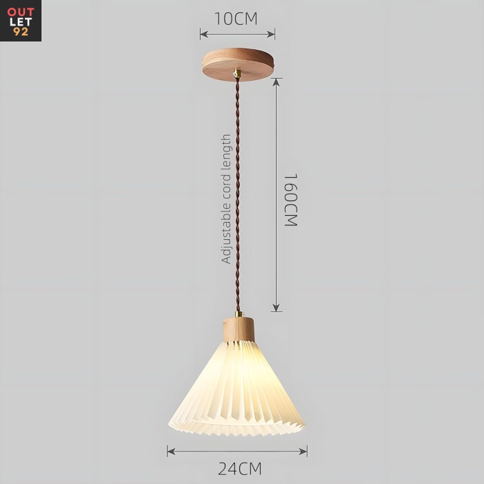 Laevalgusti, puidust alus, E27, reguleeritav kuni 160cm, kreemjas-valge