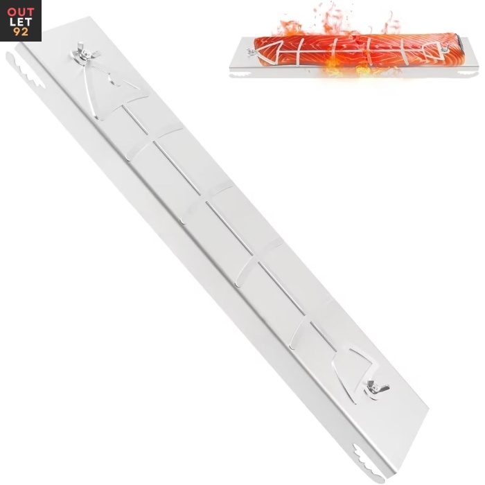 Lõhegrillimisalus, roostevabast terasest, 52x11,7x3 cm