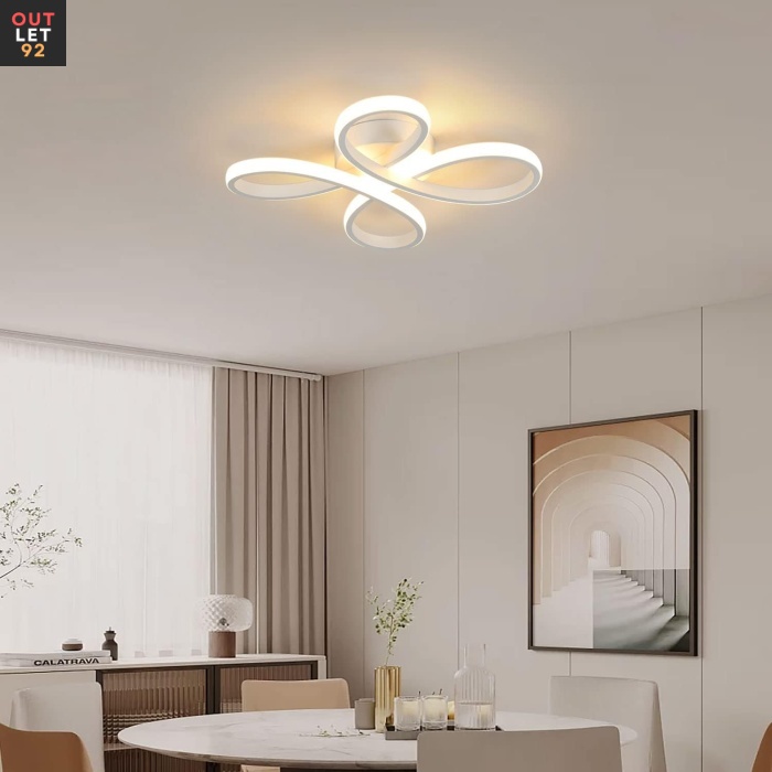 LED-laelamp, 30W, 3500lm, Valge, L30xW30xH7 cm