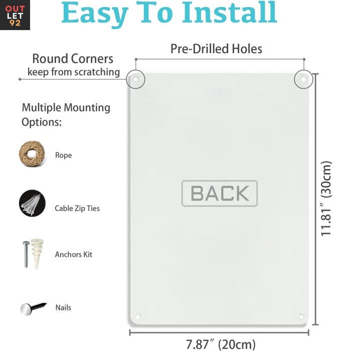 Katkuarsti kujundiga plekksilt, vintage-stiil, alumiinium, 20x30 cm