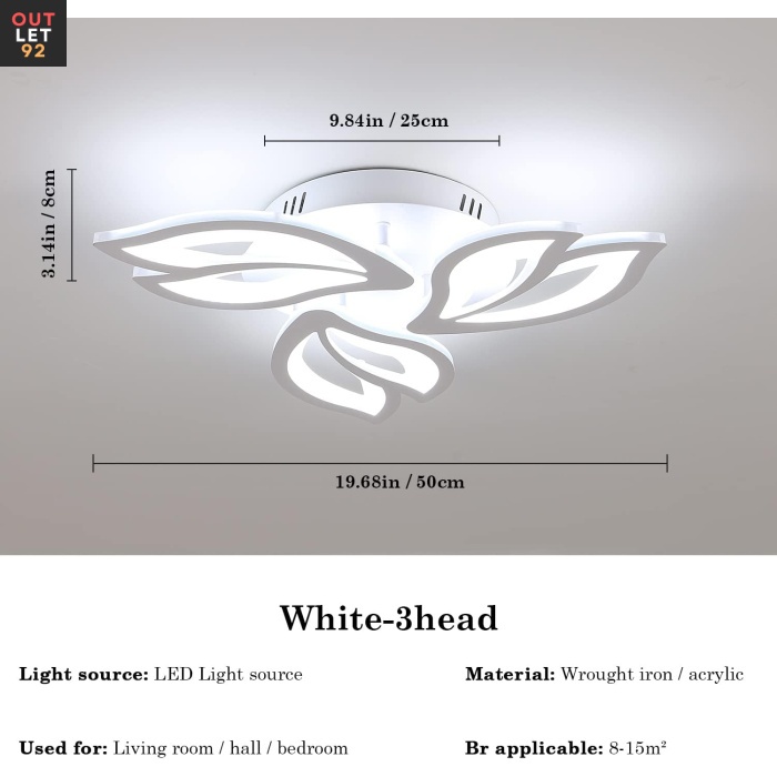 LED-laevalgusti, 40W, 4500 luumenit, külm valgus 6500K, valge
