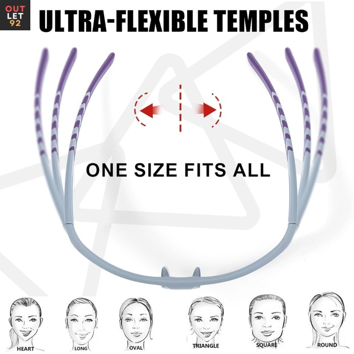 Sportpäikeseprillid, polariseeritud, UV400 Kaitse, Matt-lilla