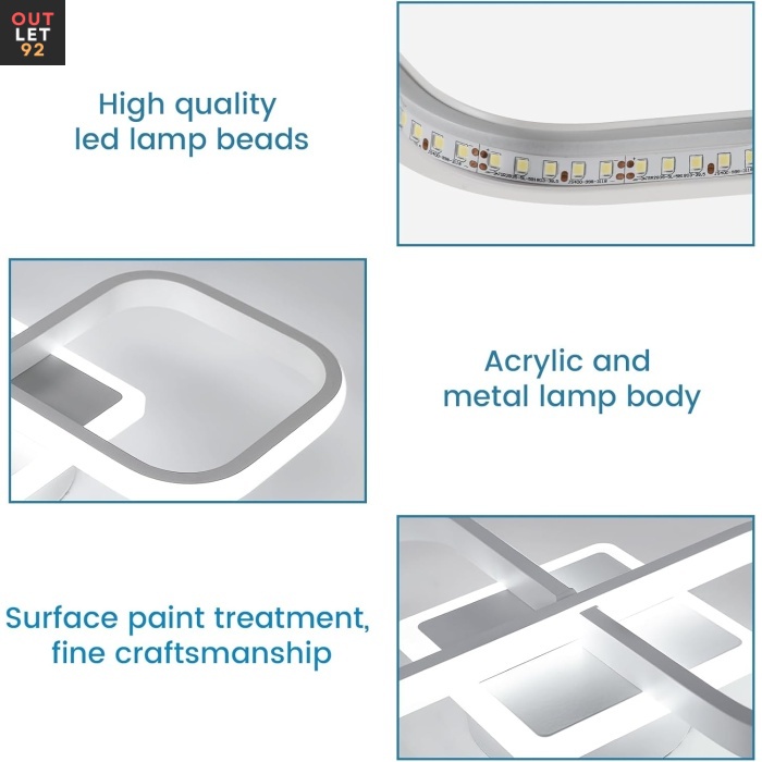 LED Laelamp, 4000LM, automaatne, 6500K külm valgus