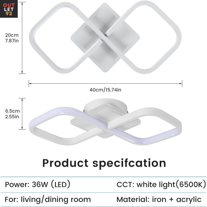 LED Laelamp, 4000LM, automaatne, 6500K külm valgus