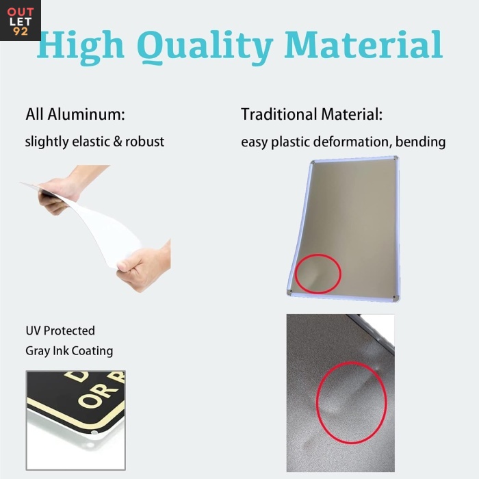 Katkuarsti kujundiga plekksilt, vintage-stiil, alumiinium, 20x30 cm