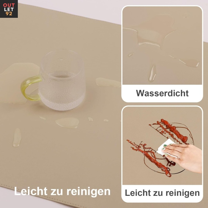 Lauamatt, kõrgekvaliteediline kunstnahk, 100x50 cm, beež