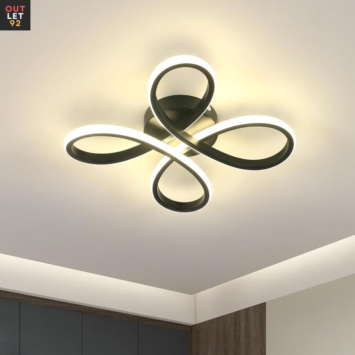 LED-valgusti, 30W, 3500 lm, alumiiniumist, must, 4500K