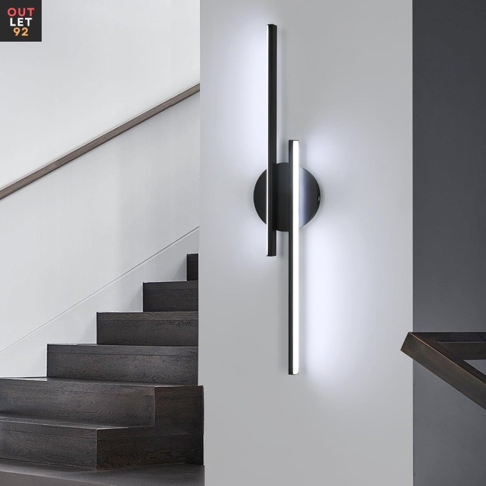 LED-seinavalgusti, 24W, 2700 lm, must, 6500K