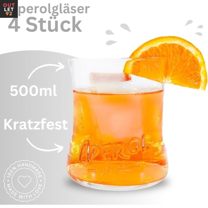 Kokteiliklaasid, 4-osaline komplekt, Kaasaegne disain