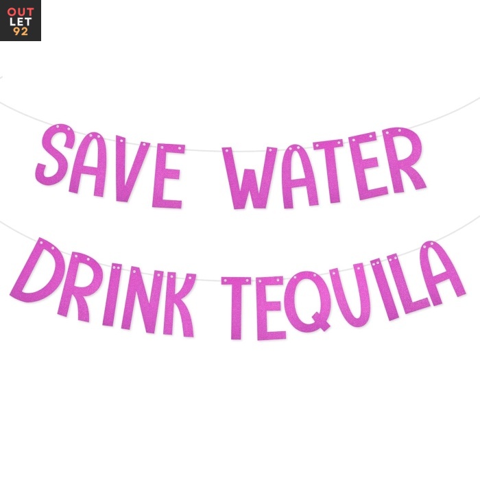 Tequila banner, vahetatavad tähed, Roosapunane, 500x0,01 cm