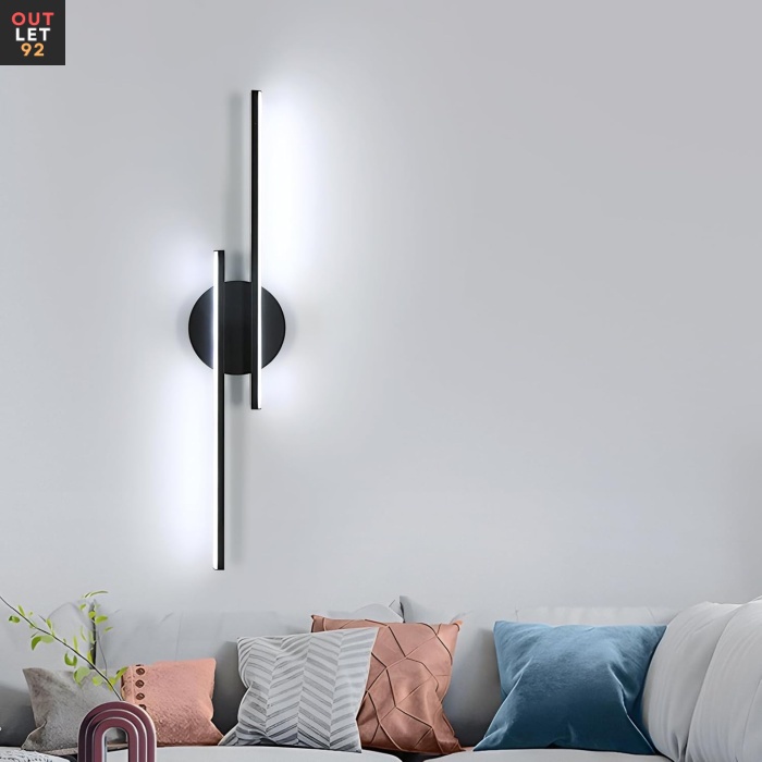 LED-seinavalgusti, 24W, 2700 lm, must, 6500K