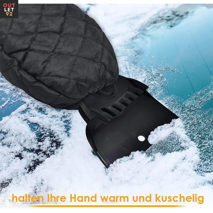 Jääkaabits kindaga, 2-in-1 disain, veekindel, must