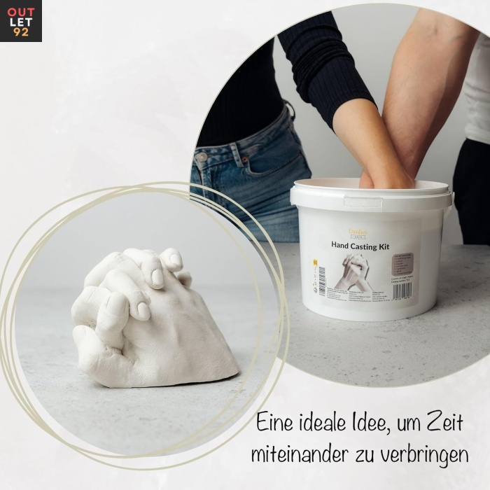 3D käejäljenduskomplekt, vorm, kips ja muud lisatarvikud