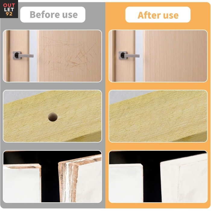 Puidu- ja laminaadiparanduskomplekt, 11 värvi, vahapulgad tarvikutega