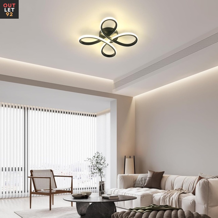 LED-valgusti, 30W, 3500 lm, alumiiniumist, must, 4500K