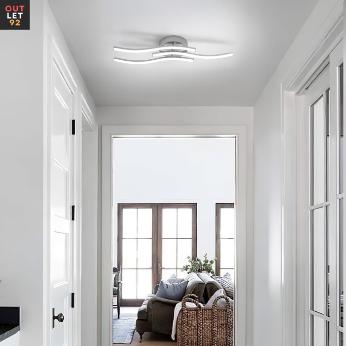 Laineline LED-laetuli, 18W, 2000lm, Külm Valge 6500K, Hõbedane