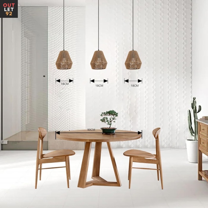 Ripplae lamp, käsitööna punutud, E27 pirn, must kuni 150 cm reguleeritav
