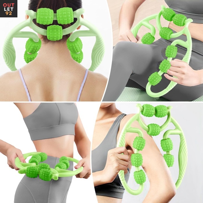 Massaažirull, sügavkudede massaaži võimalus, ergonoomiline, roheline Massaažirull, sügavkudede massaaži võimalus, ergonoomiline, roheline