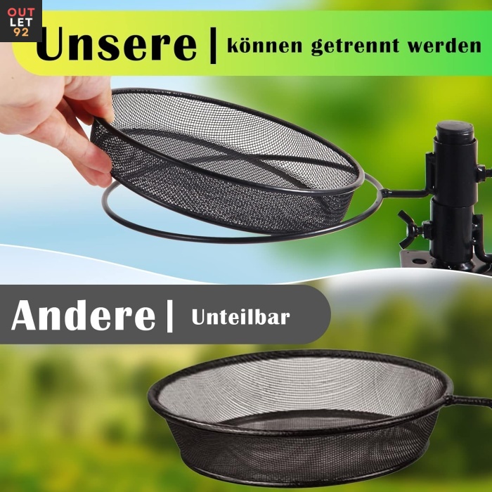 Linnu söögikausid kinnitusega, roostevabast terasest, 43.9x17.8x22.5cm