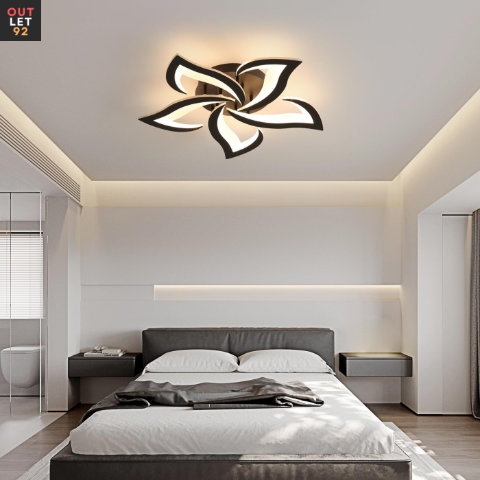 LED-lavalgusti, lillekroonlehe disain, 60w, must