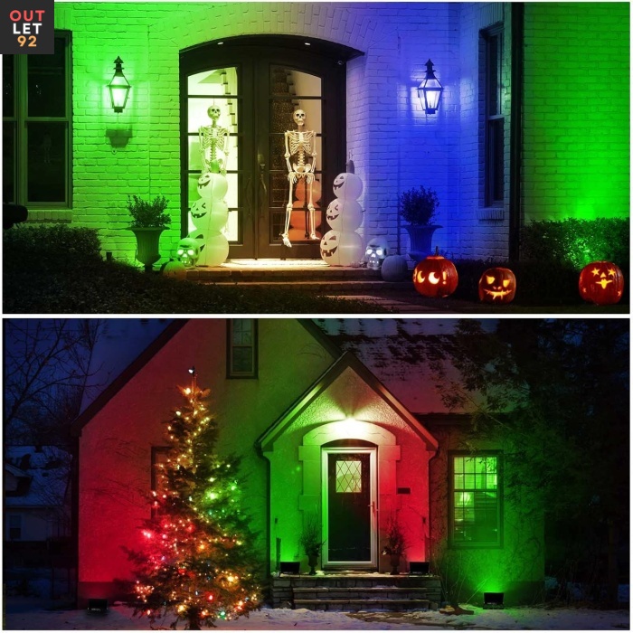 RGBW LED prožektor 30W, värvimuutev, 3000lm, IP66, 2tk