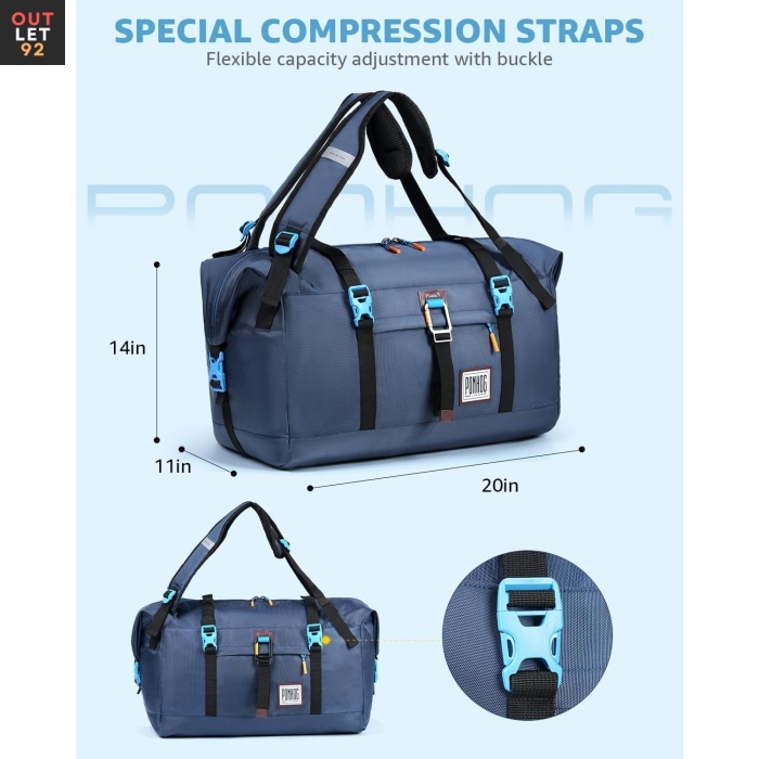 Spordikott-ränne, 2-ühes kandmisvõimalused, Polüester, Sinine, 40L Spordikott-ränne, 2-ühes kandmisvõimalused, Polüester, Sinine, 40L