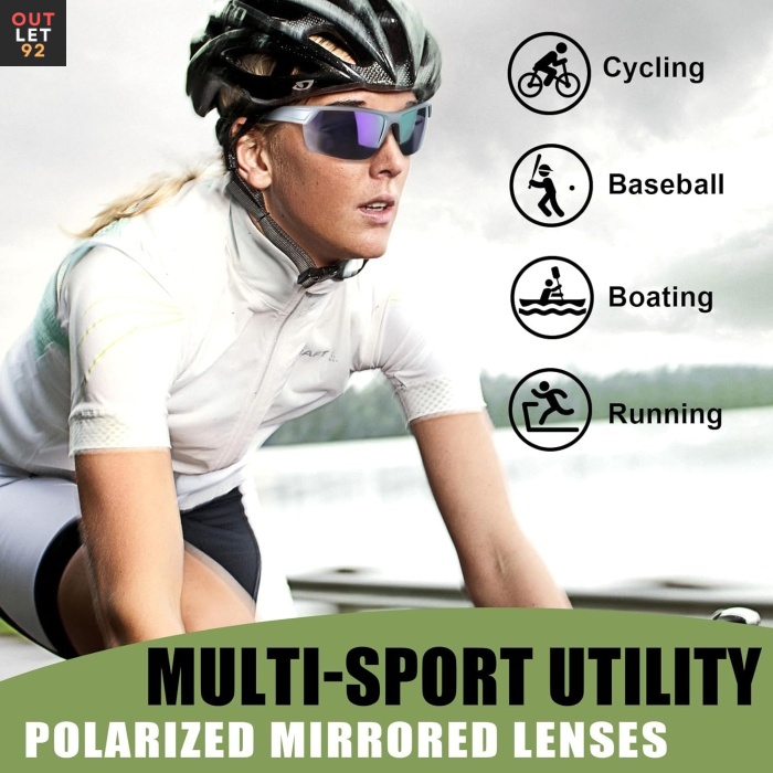 Sportpäikeseprillid, polariseeritud, UV400 Kaitse, Matt-lilla