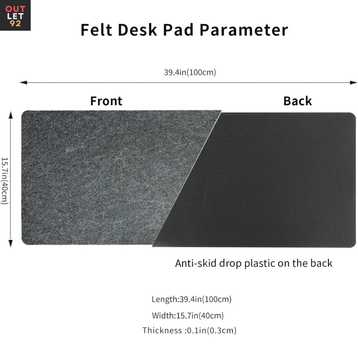 Lauamatt 100x40 cm, tumehall