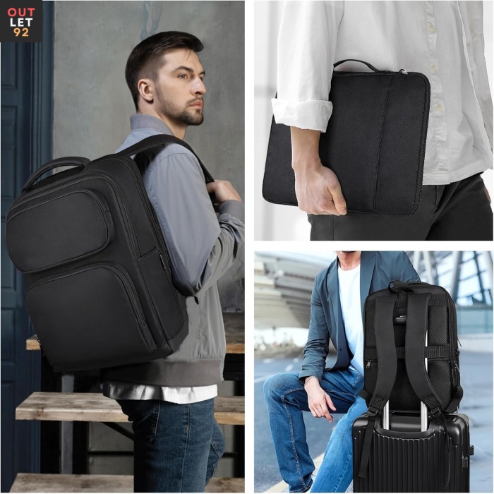 Sülearvuti Seljakott, Veekindel, Eemaldatav Vutlar, 32L, Must