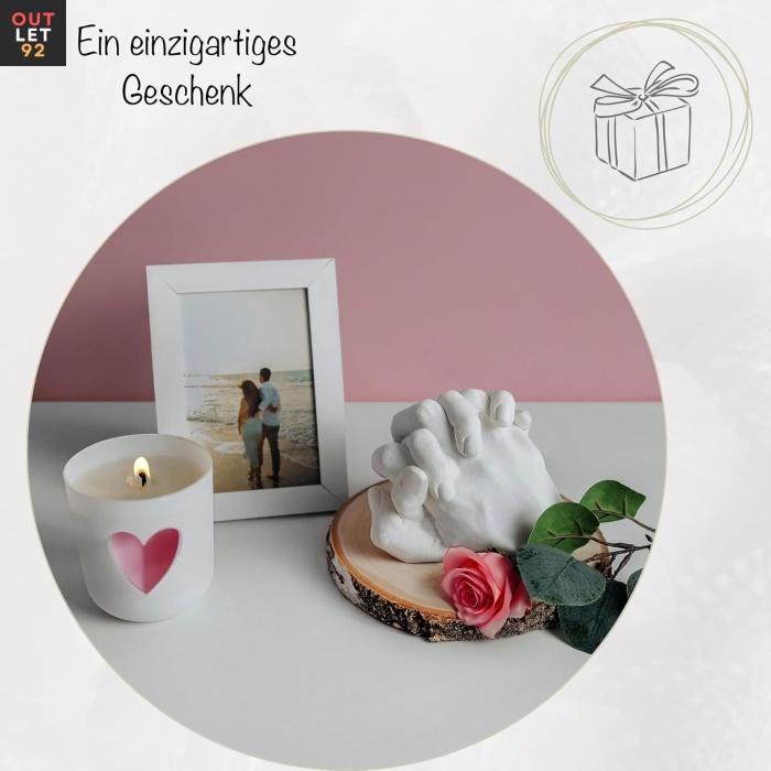 3D käejäljenduskomplekt, vorm, kips ja muud lisatarvikud