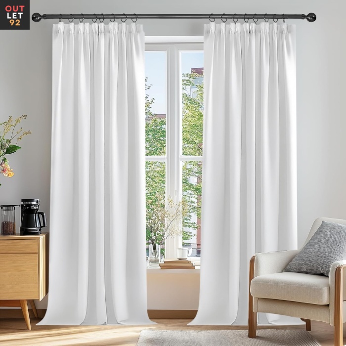 Pimendavad termokardinad 210x140 cm, krookepaelaga, helehall, 2tk