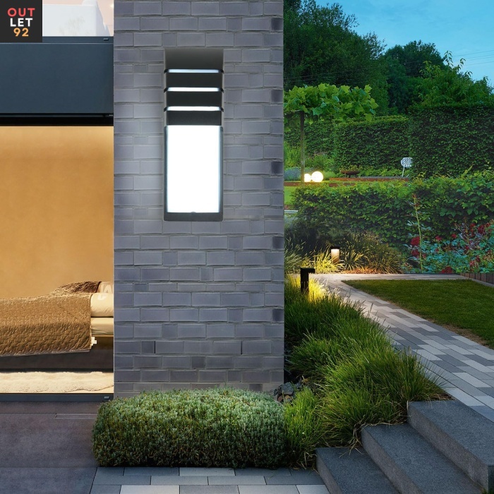 LED seinavalgusti, IP65 veekindel, külm valge 6500K, must