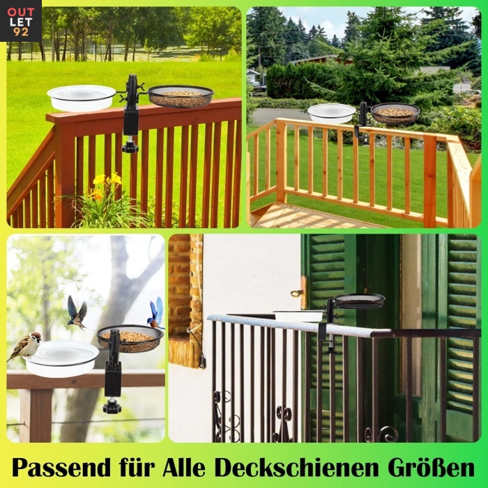 Linnu söögikausid kinnitusega, roostevabast terasest, 43.9x17.8x22.5cm