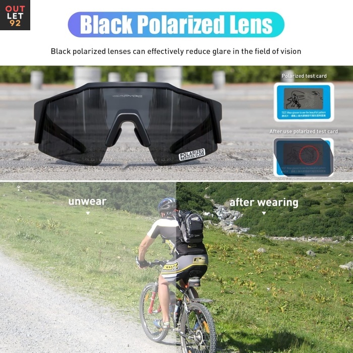 Jalgratta prillid, UV400 kaitse, TR90 raam, mustad ja sinised läätsed