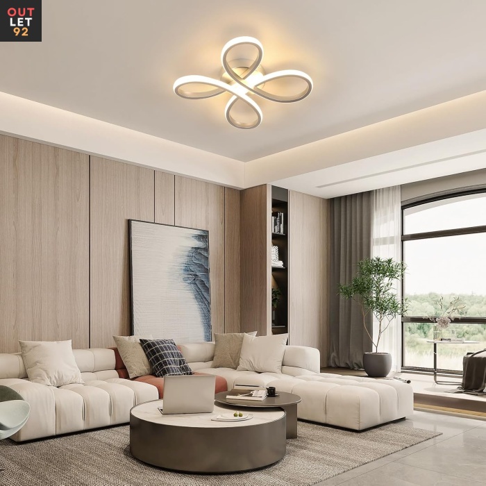 LED-laetuli, lilldisain, 30W, soe valge 3000K, hõbedane
