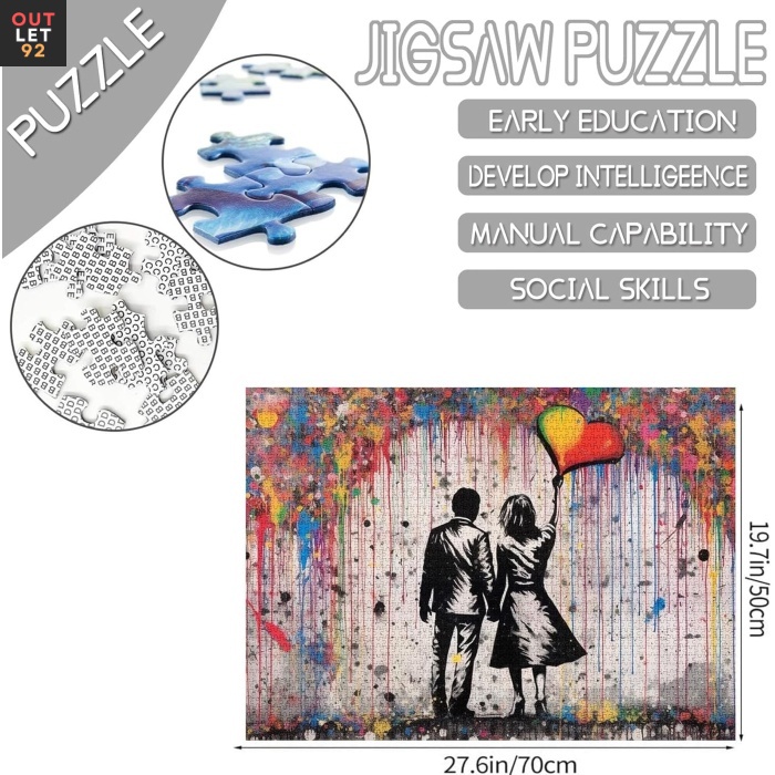 Graffiti-Puzzle täiskasvanutele, 1000 osa