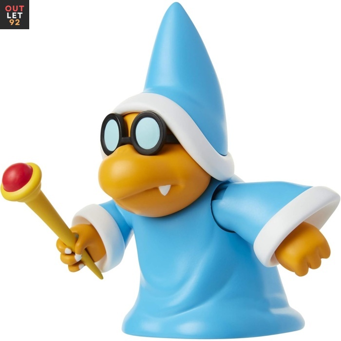 Super Mario Magikoopa figuur, 10 cm, liigendatud, võlukepiga
