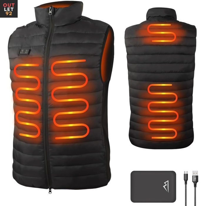 Soojendusega vest meestele ja naistele, aku, 3 temperatuuri, 4 tsooni