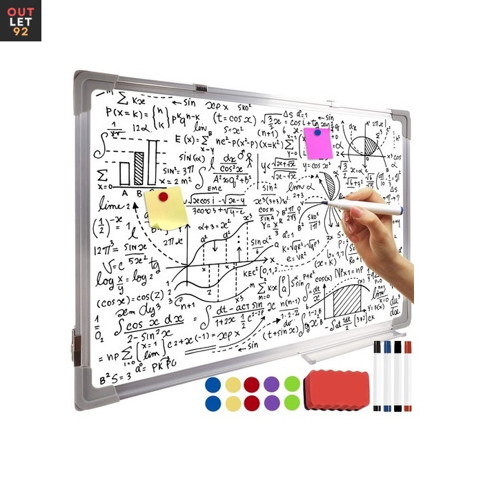 magnetiline valge tahvel 60×90 cm tarvikutega