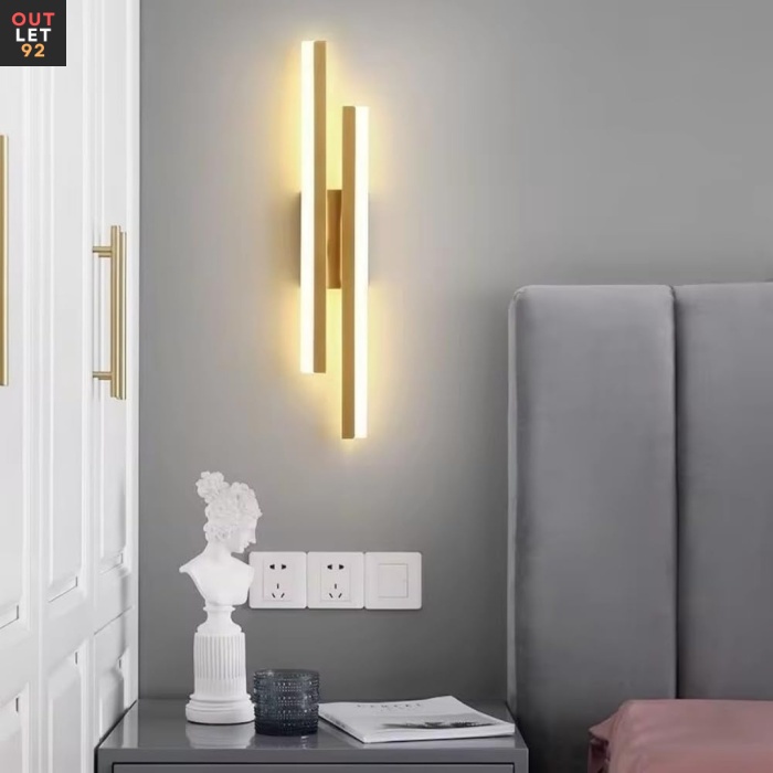 LED seinavalgusti, 16W, 1800LM, kuldne, soe valge 3000K, 40cm