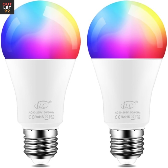 Nutikas LED-Pirn E27, Alexaga ühilduv, 2700K +RGB, 2tk
