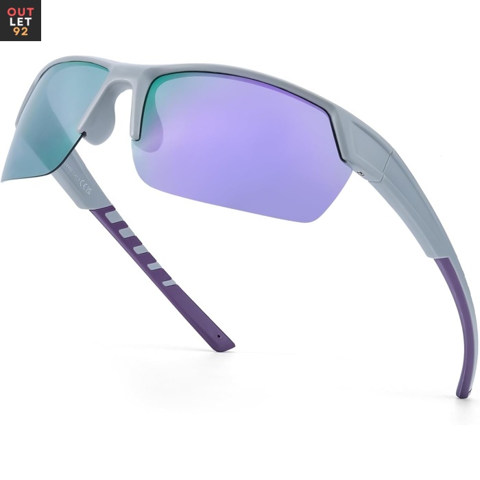 Sportpäikeseprillid, polariseeritud, UV400 Kaitse, Matt-lilla