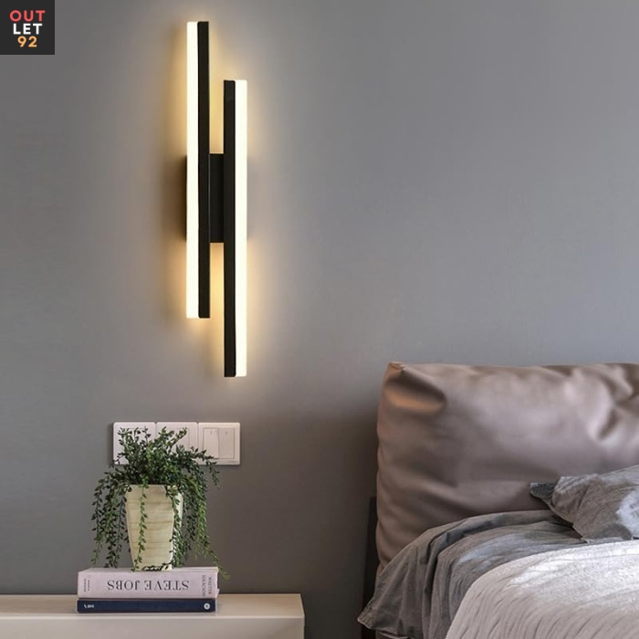 LED-seinalamp, 16 W, Dimmerdatav, 3 Värvi Temperatuuri, Must