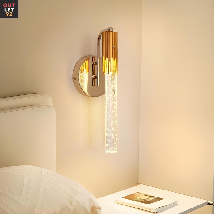 LED Seinalamp, üles-alla valgus, akrüül, kuldne
