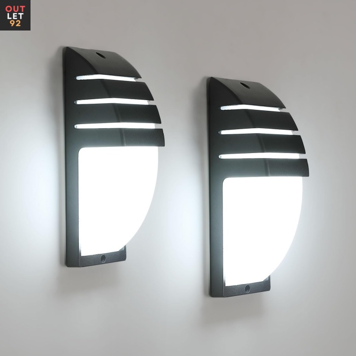 LED seinavalgusti, IP65 veekindel, külm valge 6500K, must
