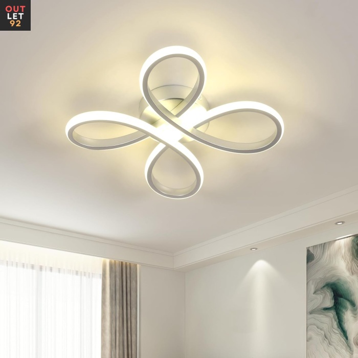 LED Laelamp 30W, 3500LM, 4500K Neutraalne Valgus, Hõbedane