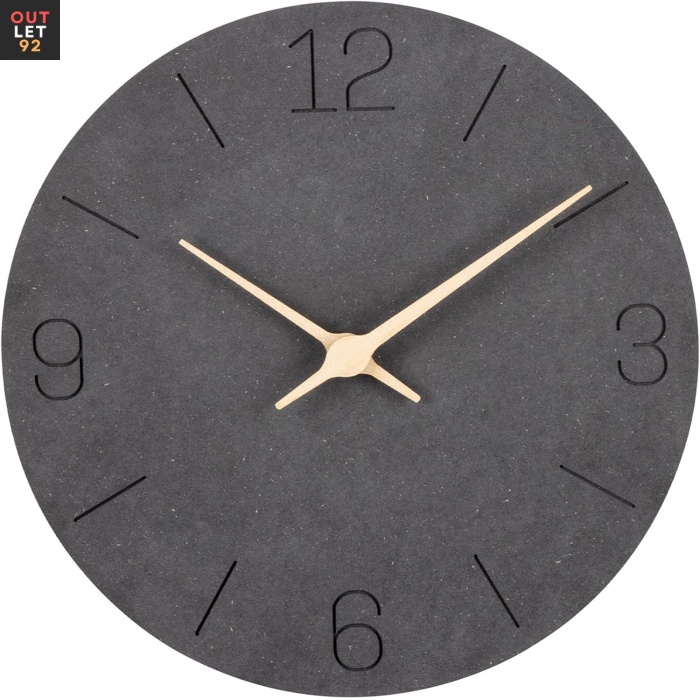 Vaikne seinakell, kvartsmehhanism, 30 cm, must