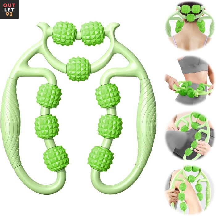 Massaažirull, sügavkudede massaaži võimalus, ergonoomiline, roheline
